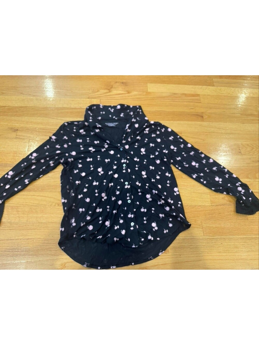 New Victoria's Secret Pajama Set Black Women's Sleepwear Size M CLOTHING00003